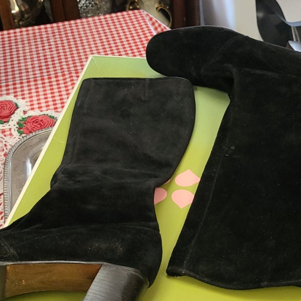 Celine Paris Black Suede Boots